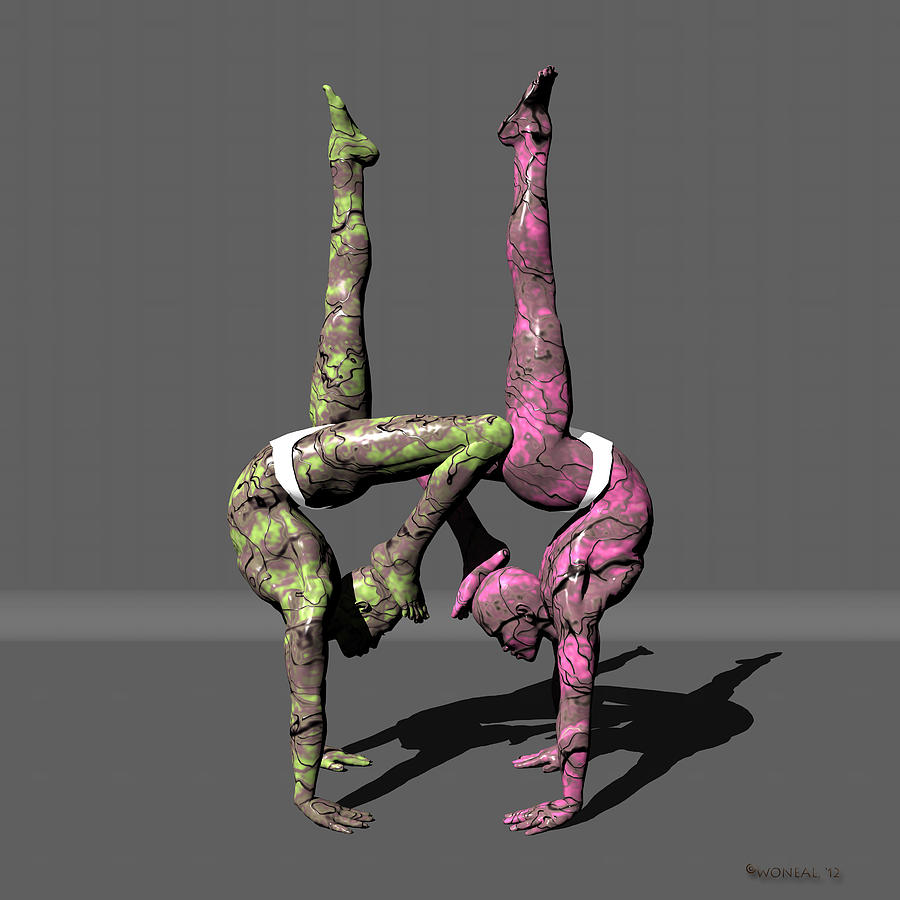 Figures Digital Art - Twin Scorpions by Walter Neal