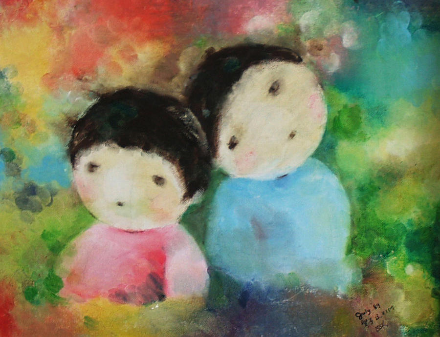 Abstract Painting - Twins 1 by Becky Kim