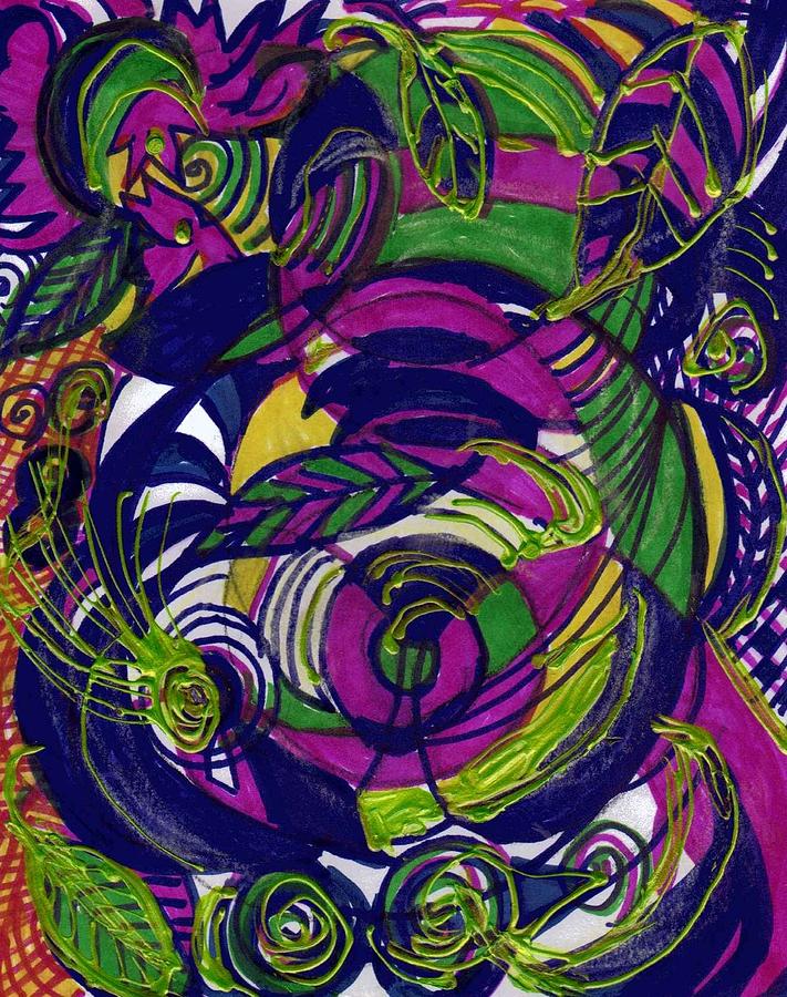 Abstract Painting - Twirls and Swirls by Anne-Elizabeth Whiteway