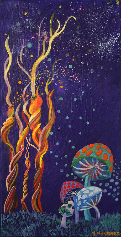 Twisting in the Night Painting by Mindy Huntress