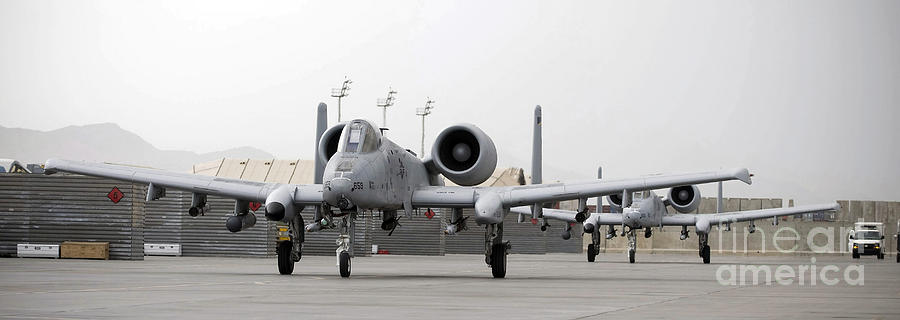Two A-10 Thunderbolts Taxi Photograph by Stocktrek Images