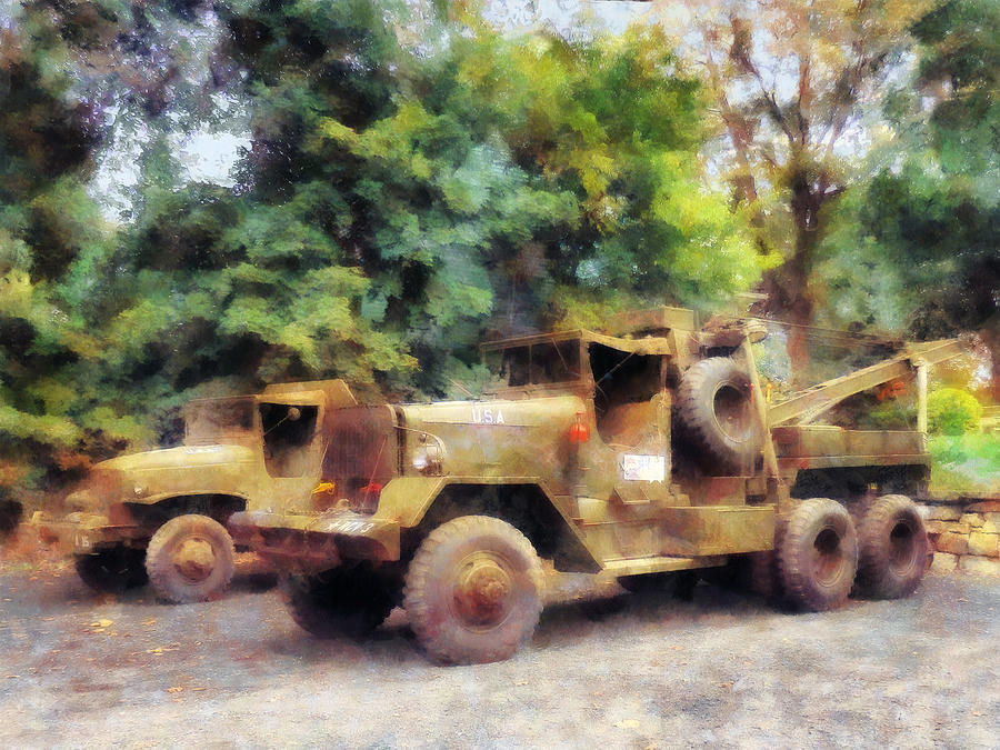 Two Army Trucks Photograph by Susan Savad