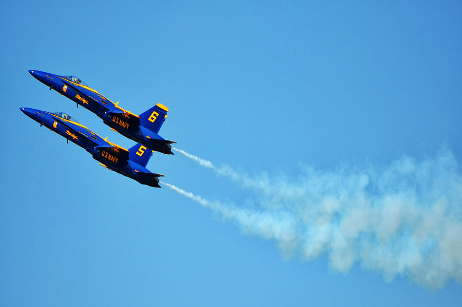Two Blue Angels Photograph by Kelly Reber