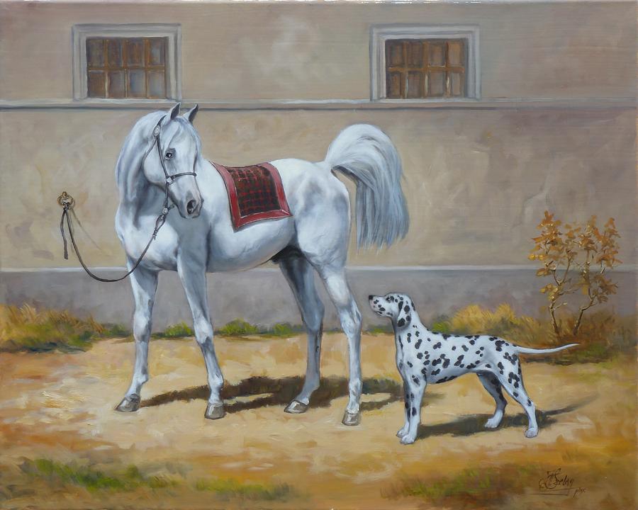 Two buddies Painting by Irek Szelag