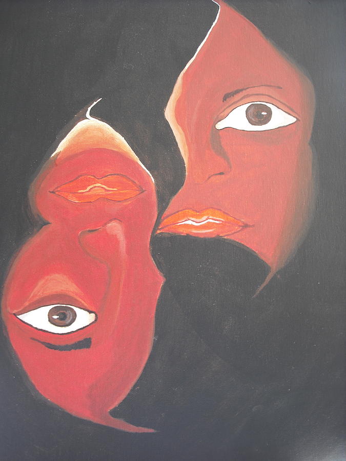 Two Faced Painting by Julia Scott