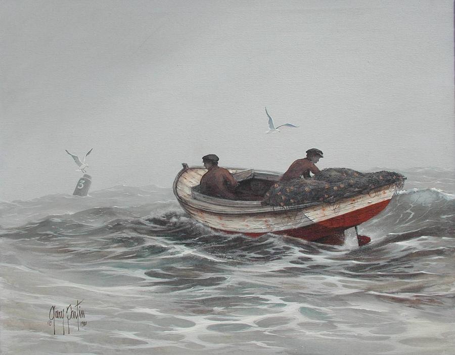 Two Fishermen Painting by Gary Partin