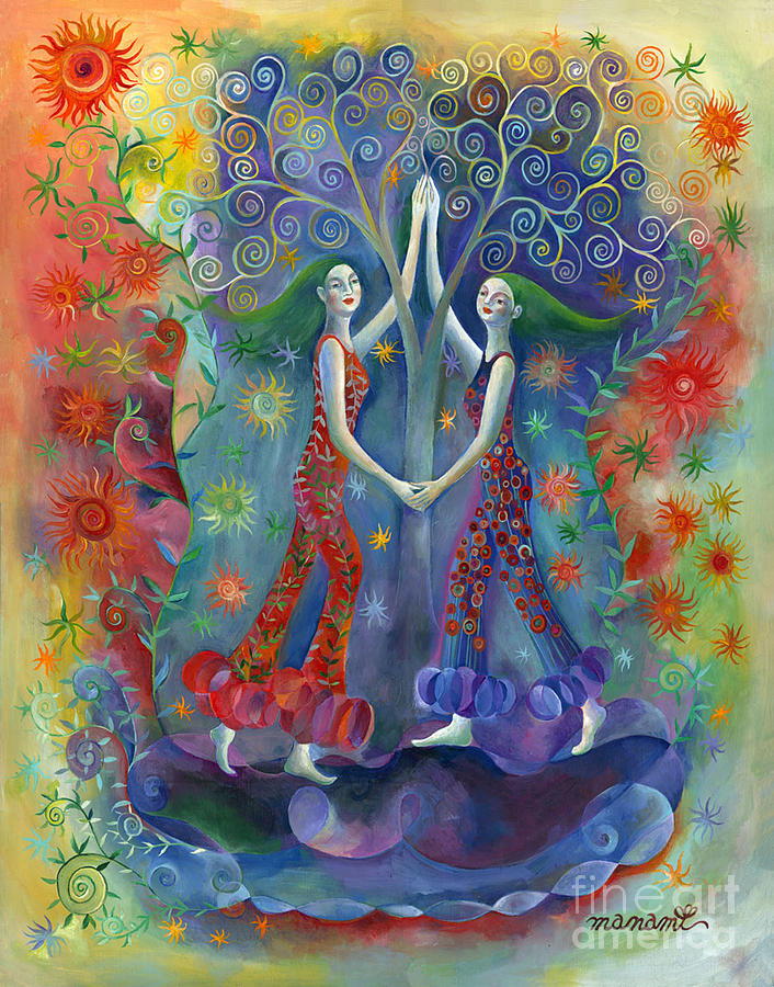 Two Happy people Painting by Manami Lingerfelt