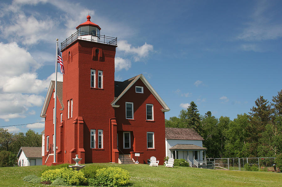 Architecture Photograph - Two Harbors MN Lighthouse 2 by John Brueske