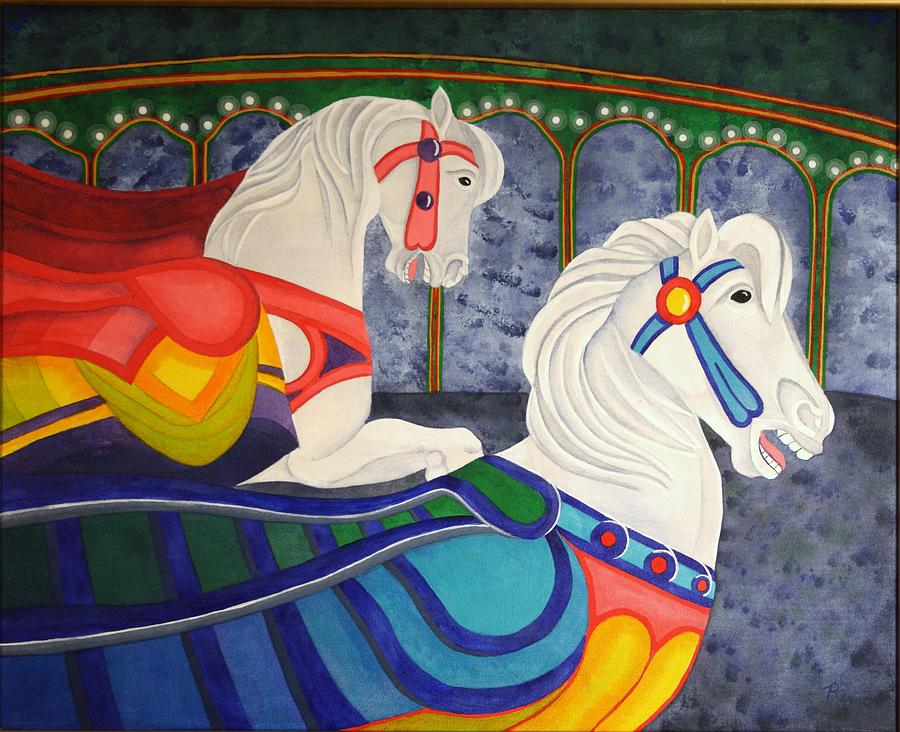 Two Horse Metamorphosis Painting by Paul Amaranto