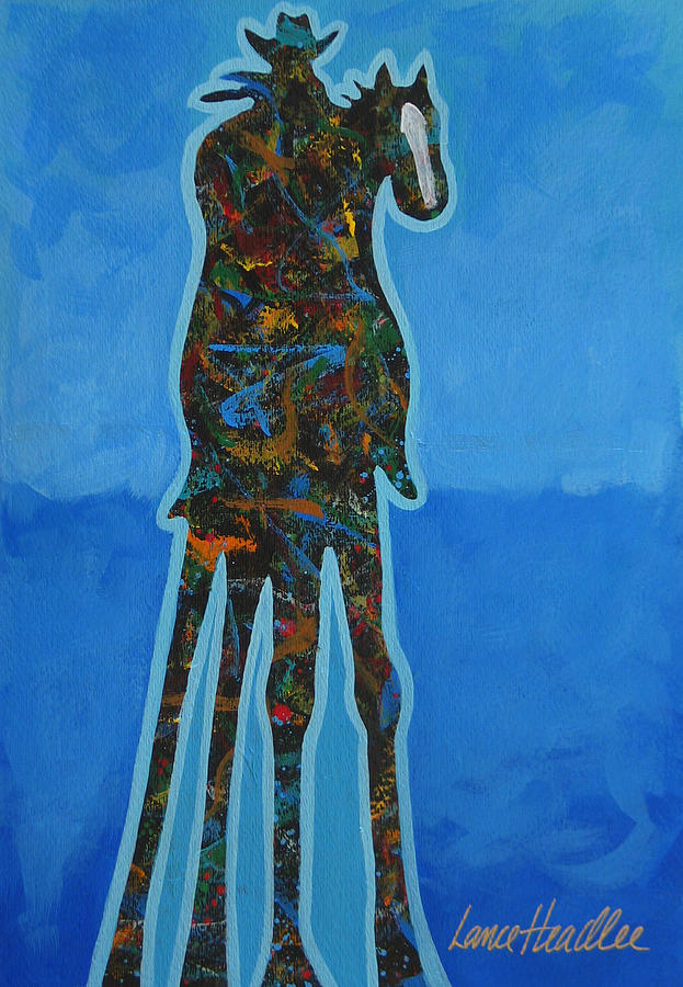 Two In Blue Painting by Lance Headlee