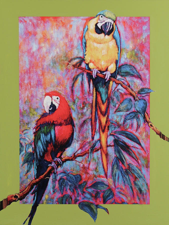 Captive Birds Of The Rain Forest Painting by Charles Munn