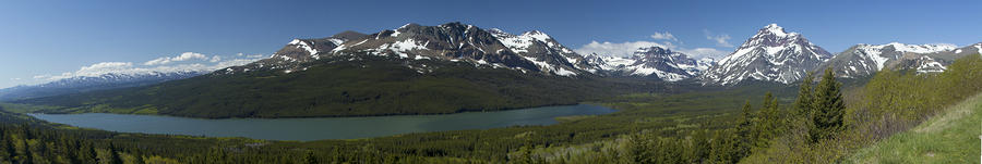 Glacier National Park Photograph - Two Medicine Glacier National Park Panorama by Larry Darnell