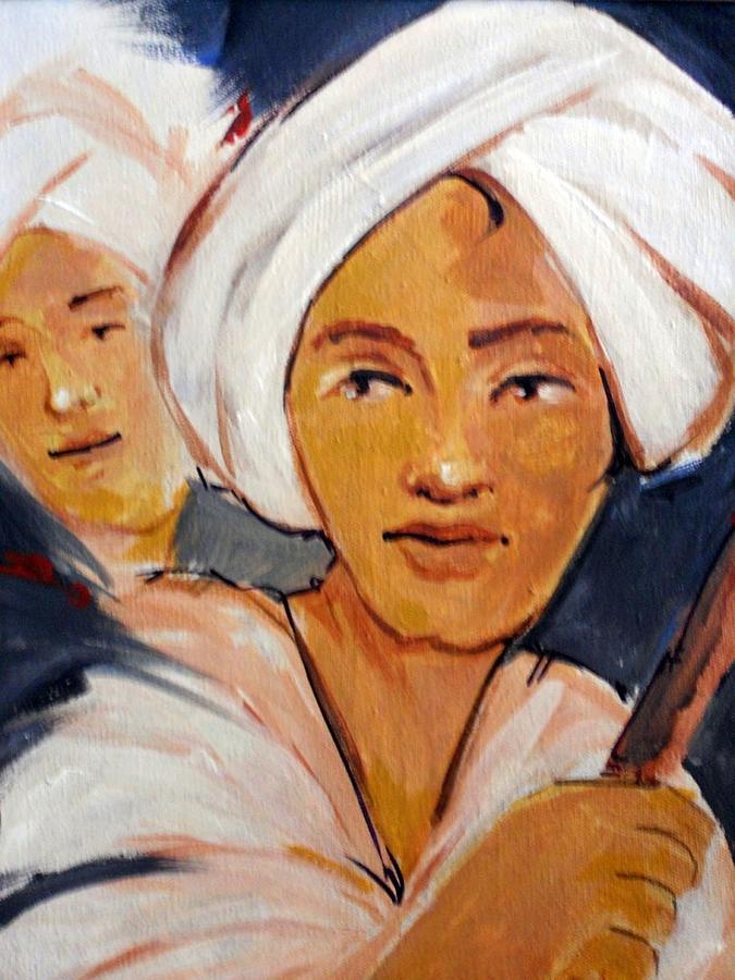 Two Men Painting by Manish Verma Two Men Painting by Manish Verma