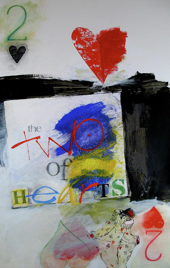 Two of Hearts 37-52 Mixed Media by Cliff Spohn