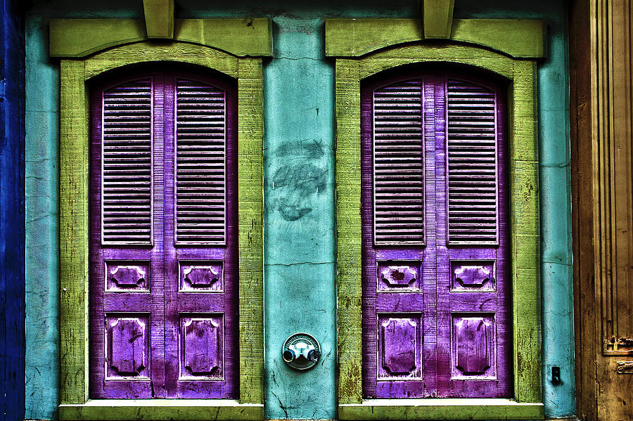 Two Purple Doors Photograph by Keith Allen