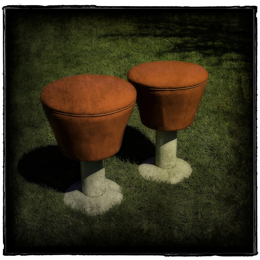 Two Stools Photograph by Jerry Golab