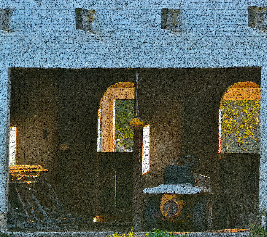 Tractors Photograph - Two Tractor Garage by Bill Owen
