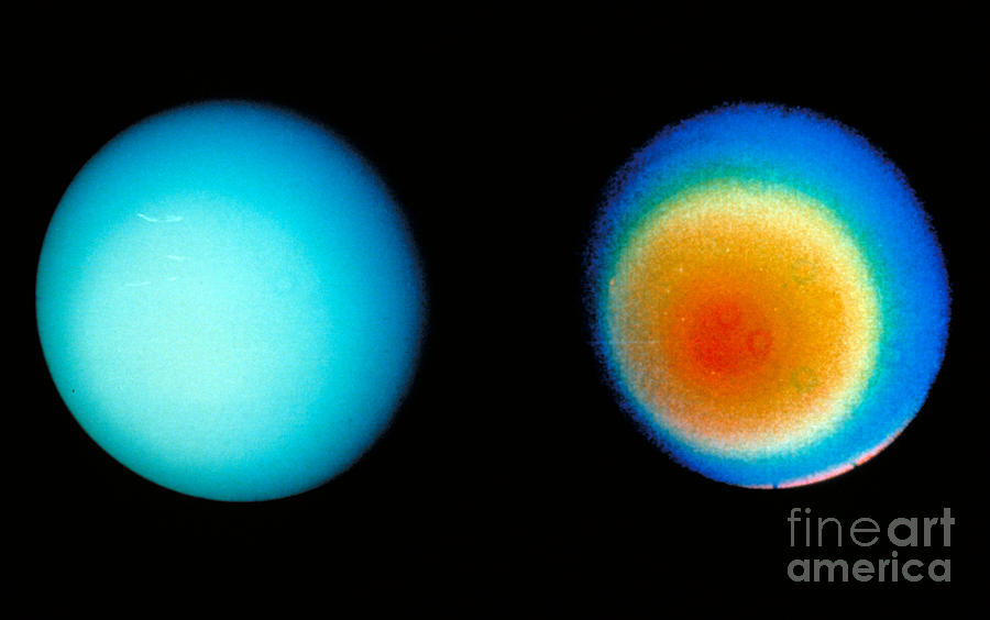 Planet Photograph - Two Views Of Uranus by ASP / Science Source