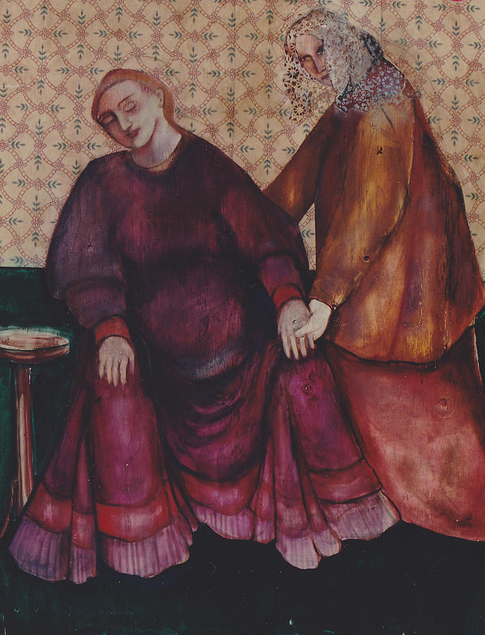 Two Women Painting by Irena Mohr
