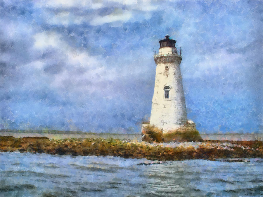 Tybee Island Lighthouse Painting by Lynne Jenkins