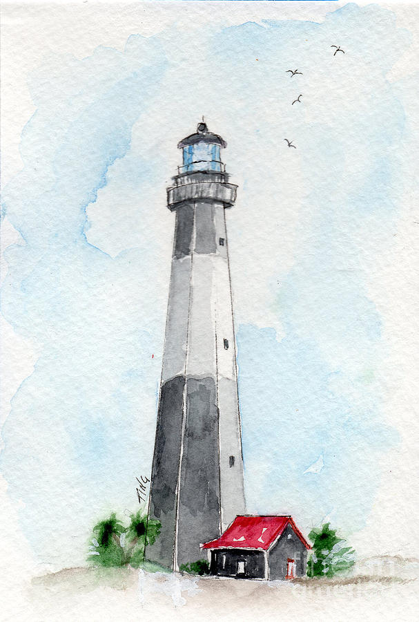 Lighthouse Painting - Tybee Light by Doris Blessington