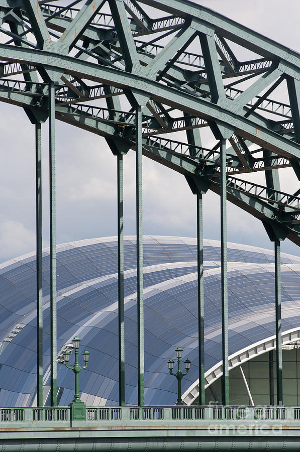 Abstract Photograph - Tyne Bridge with the Sage building by Andrew  Michael