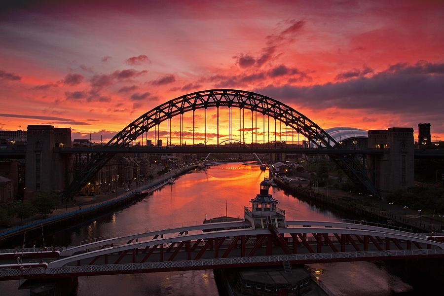 Tyne Bridges At Sunrise Iii Photograph By David Pringle - Fine Art America