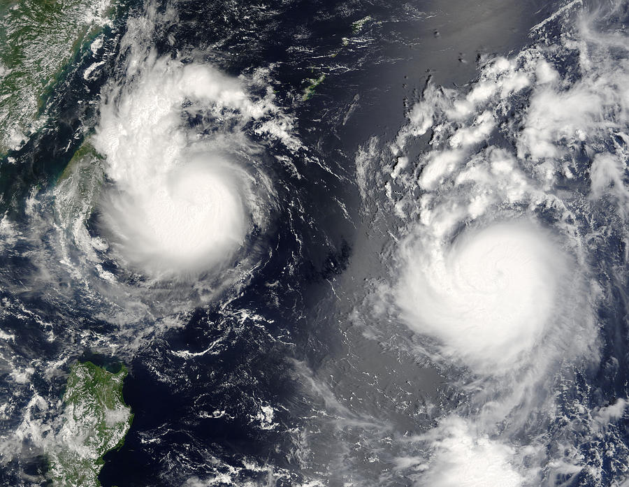 Typhoon Saomai And Tropical Storm Bopha Photograph by Nasa - Pixels