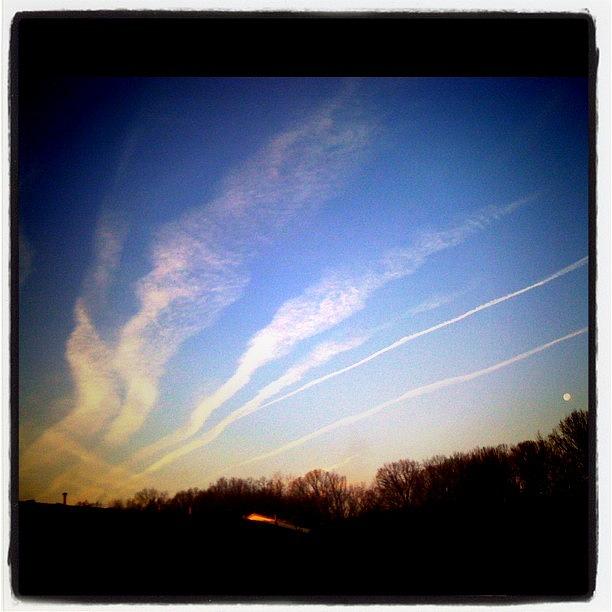 Chemtrails Photograph - Typical Grid-like Pattern. #chemtrails by Adriana Ospina