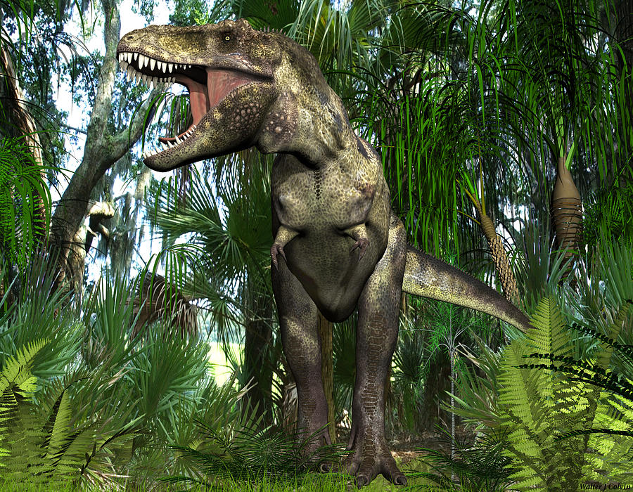 Tyrannosaur Dinosaur Digital Art by Walter Colvin