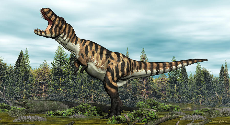 Tyrannosaur Digital Art by Walter Colvin
