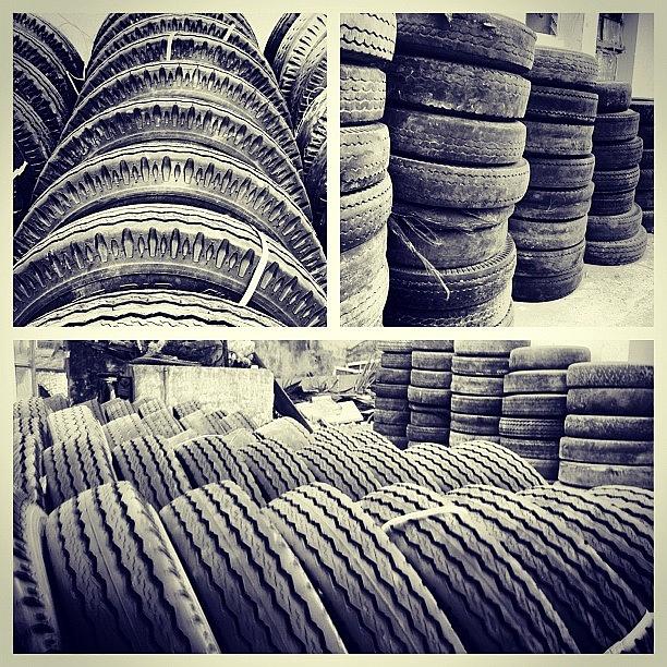 Pattern Photograph - #tyres #road #stack #pattern #arranged by Sundar Kanchibhotla