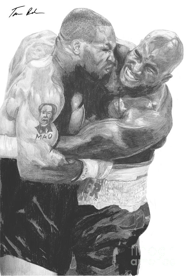 Tyson vs Holyfield Drawing by Tamir Barkan