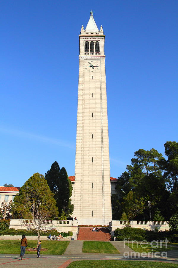 UC Berkeley . Sather Tower . The Campanile . Clock Tower . 7D10059 Photograph by Wingsdomain Art and Photography