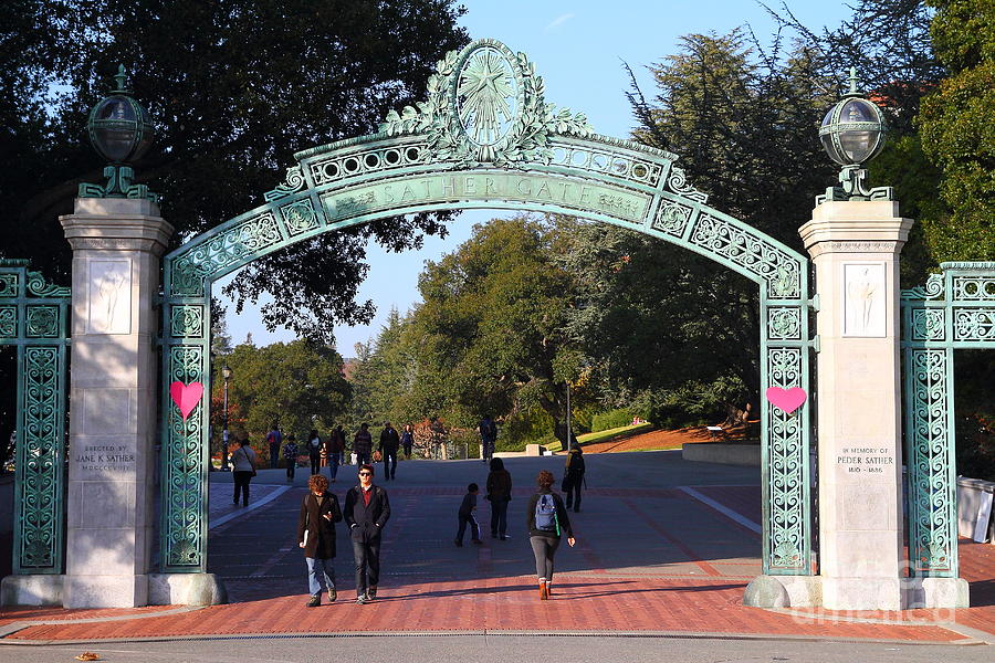 UC Berkeley . Sproul Plaza . Sather Gate . 7D10023 Photograph by Wingsdomain Art and Photography