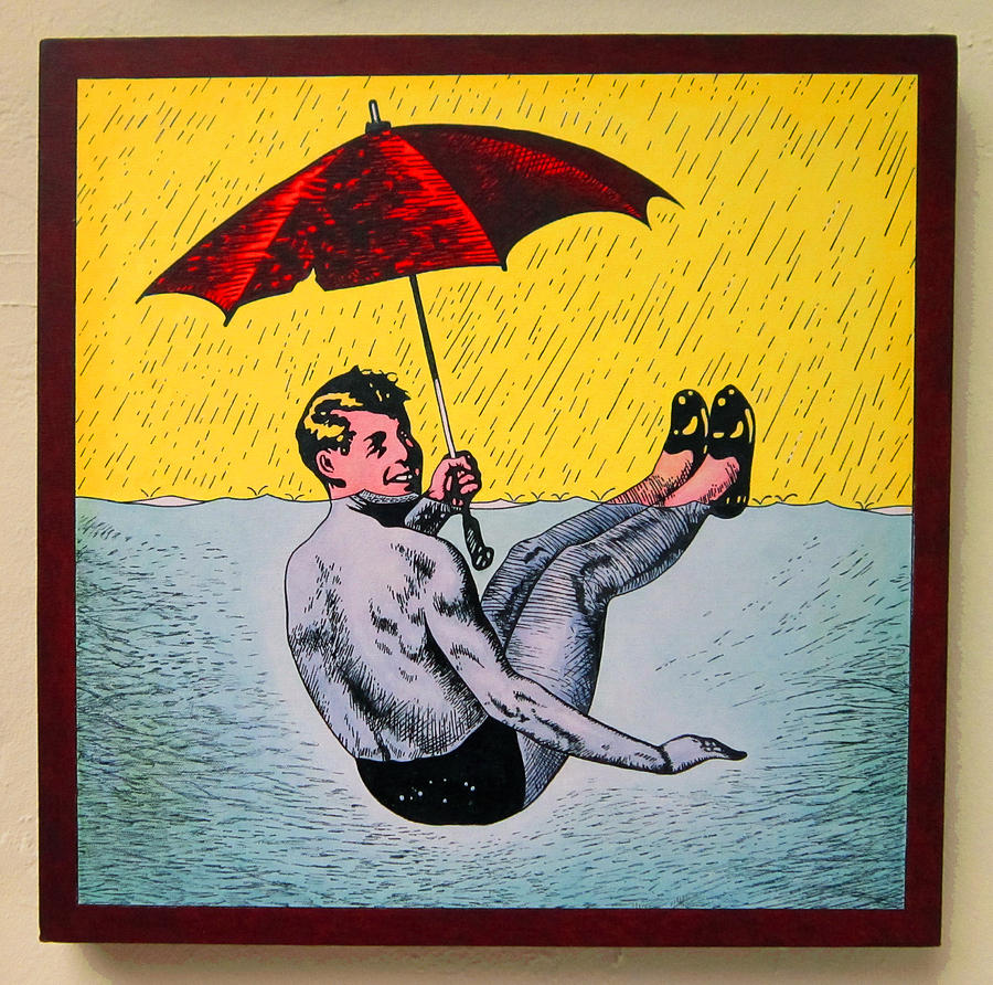 Umbrella Man Painting by Steve Fields