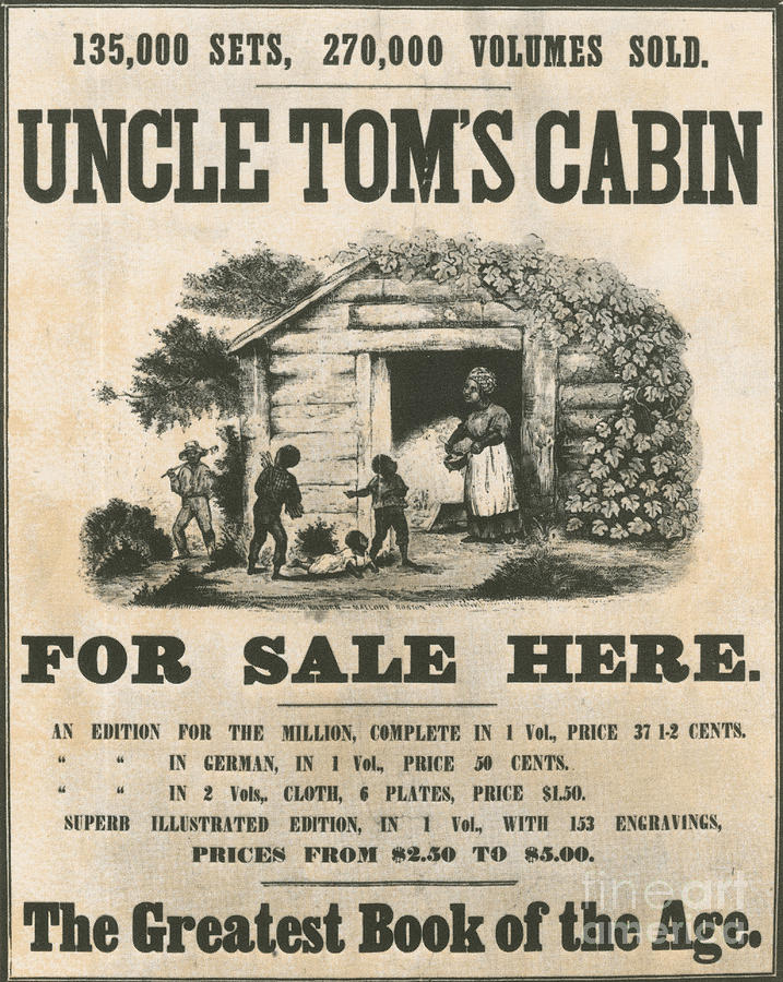 A large movie poster Uncle Tom's Cabin - colored backg…
