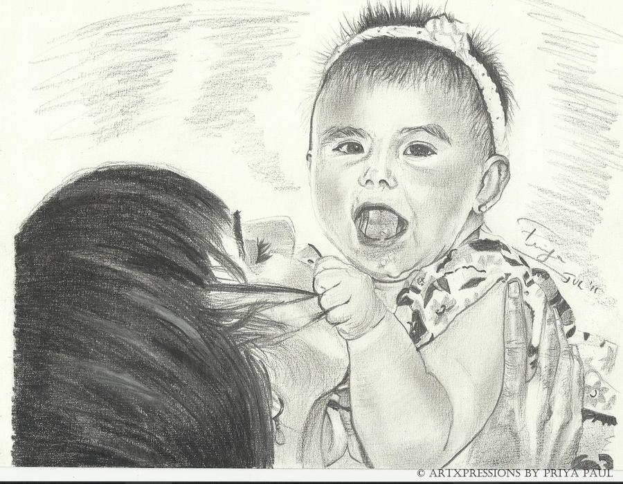 Unconditional Love Drawing by Priya Paul - Fine Art America