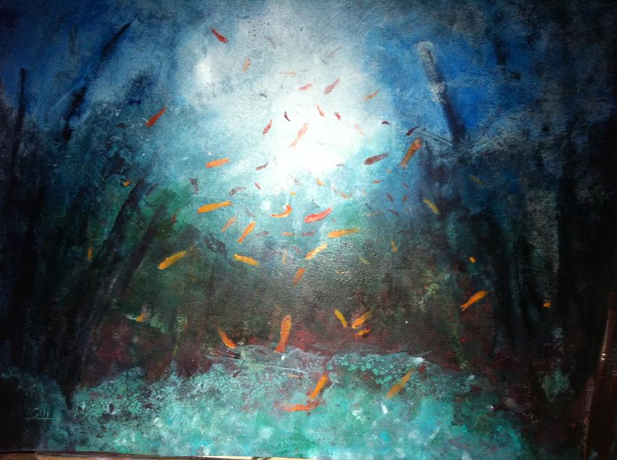 Imaginative Painting - Under Sea by Giti Ala