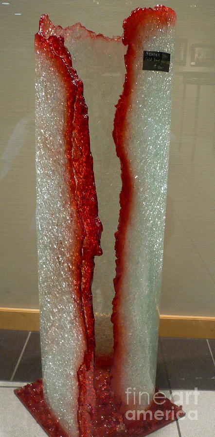 Cold Worked Glass Sculpture - Under Stress by Rick Silas Cold Worked Glass Sculpture - Under Stress by Rick Silas