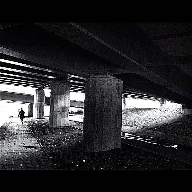 Light Photograph - Under The Bridge#bw# #walk #light by A Rey