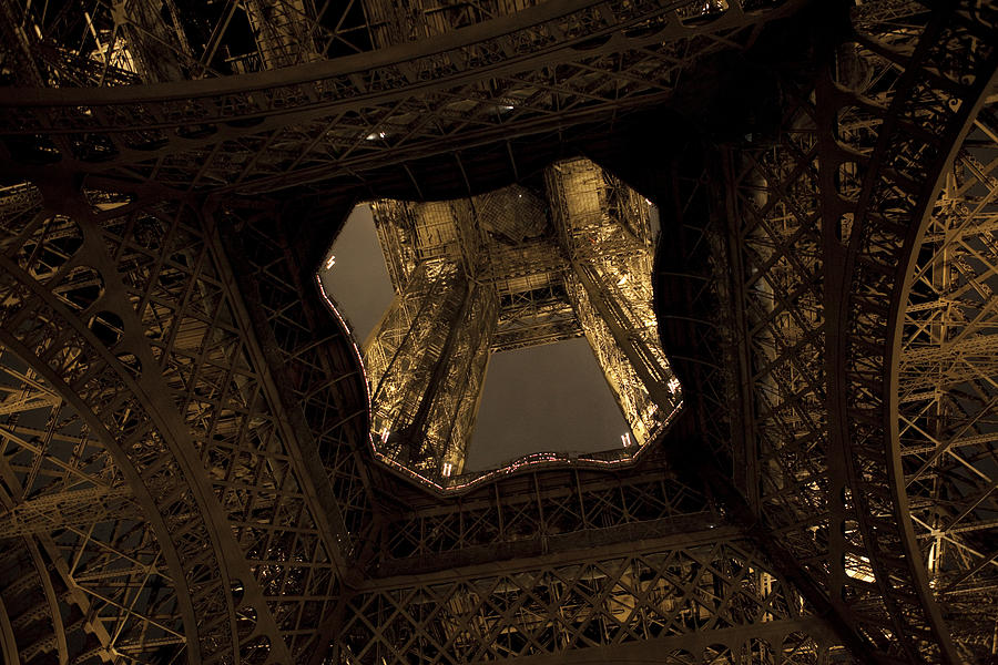 Paris Photograph - Under the Eiffel by Jonathan Ellison