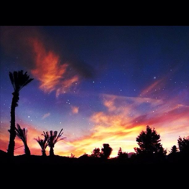 Sunset Photograph - Under The Night Sky. #desert by Aaron Moses
