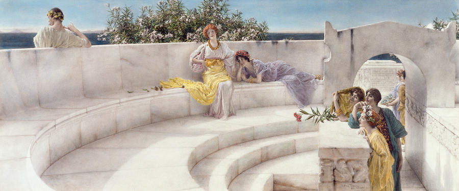 Greek Painting - Under the Roof of Blue Ionian Weather by Lawrence Alma-Tadema
