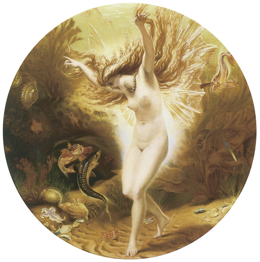 Underwater Painting - Under the Sea II by Joseph Noel Paton Underwater Painting - Under the Sea II by Joseph Noel Paton