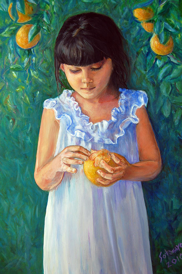 Under the Shadow of the Tree Painting by Gladiola Sotomayor