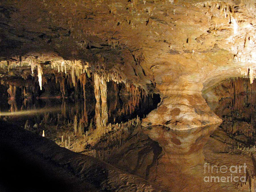 Nature Photograph - Underground lake. Luray Caverns VA by Ausra Huntington nee Paulauskaite