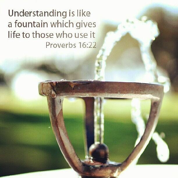 Proverbs Photograph - Understanding Is A Life Giving Fountain by Luke Reynolds