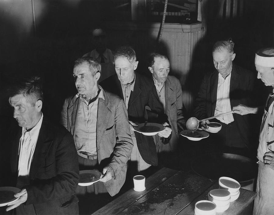 History Photograph - Unemployed Men At Volunteers Of America by Everett