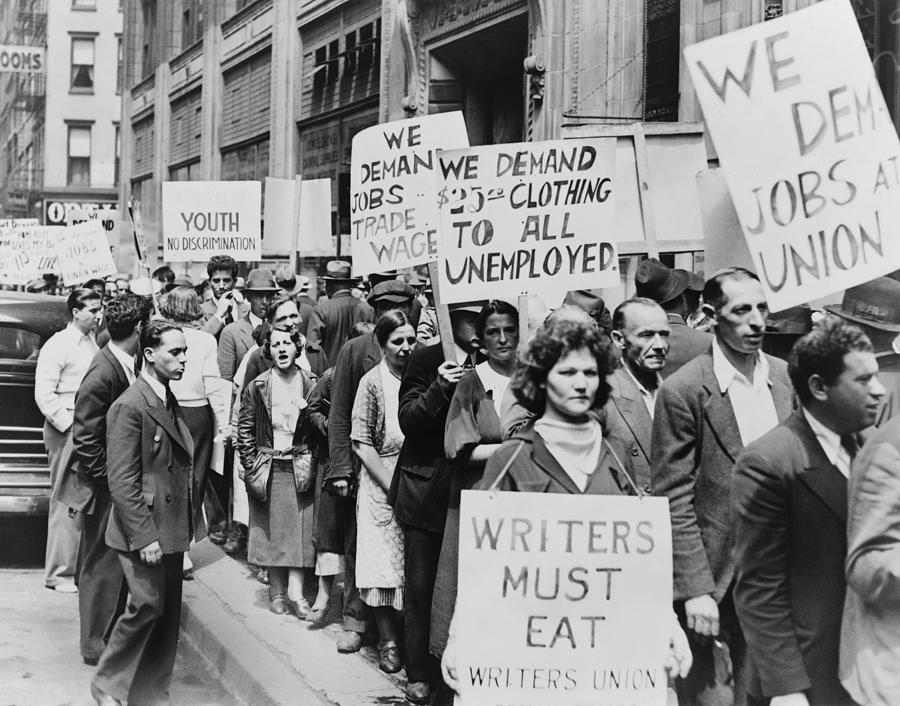 Unemployed New Yorkers Demonstrate Photograph by Everett